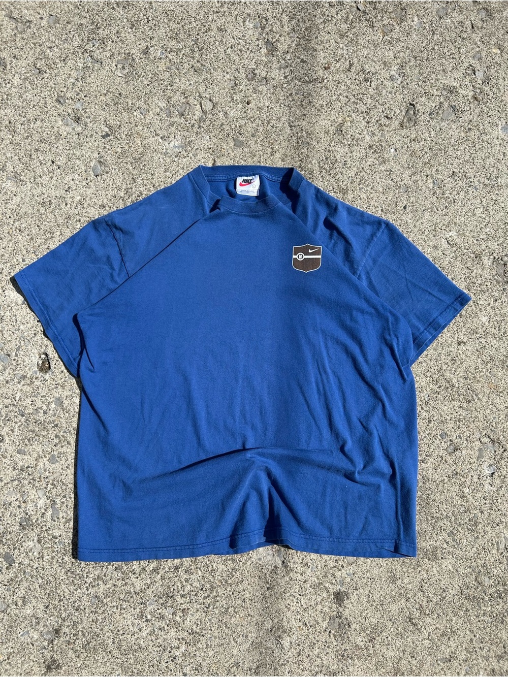 Vintage 90’s Nike Blue Tee with Chest Pocket Emblem